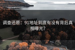 调查还原：91地址到底有没有背后真相曝光？