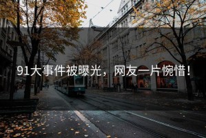 91大事件被曝光，网友一片惋惜！