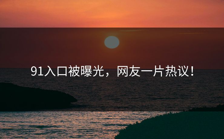 91入口被曝光，网友一片热议！