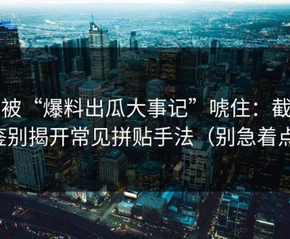 别被“爆料出瓜大事记”唬住：截图鉴别揭开常见拼贴手法（别急着点）