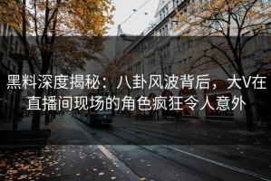 黑料深度揭秘：八卦风波背后，大V在直播间现场的角色疯狂令人意外