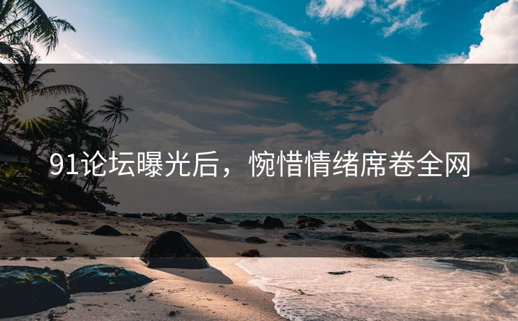 91论坛曝光后，惋惜情绪席卷全网