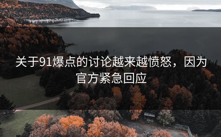 关于91爆点的讨论越来越愤怒，因为官方紧急回应